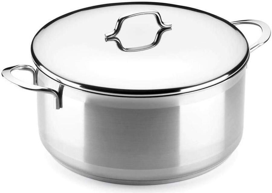 Kookpan Steelpan Sauspan Dagelijks Koken Volledige Inductie 20 cm Zilver