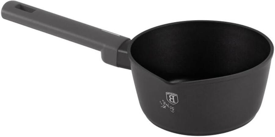 Kookpan Steelpan Sauspan Kleine Maaltijden Bereiden TitanPro Antiaanbaklaag 16 cm Antraciet
