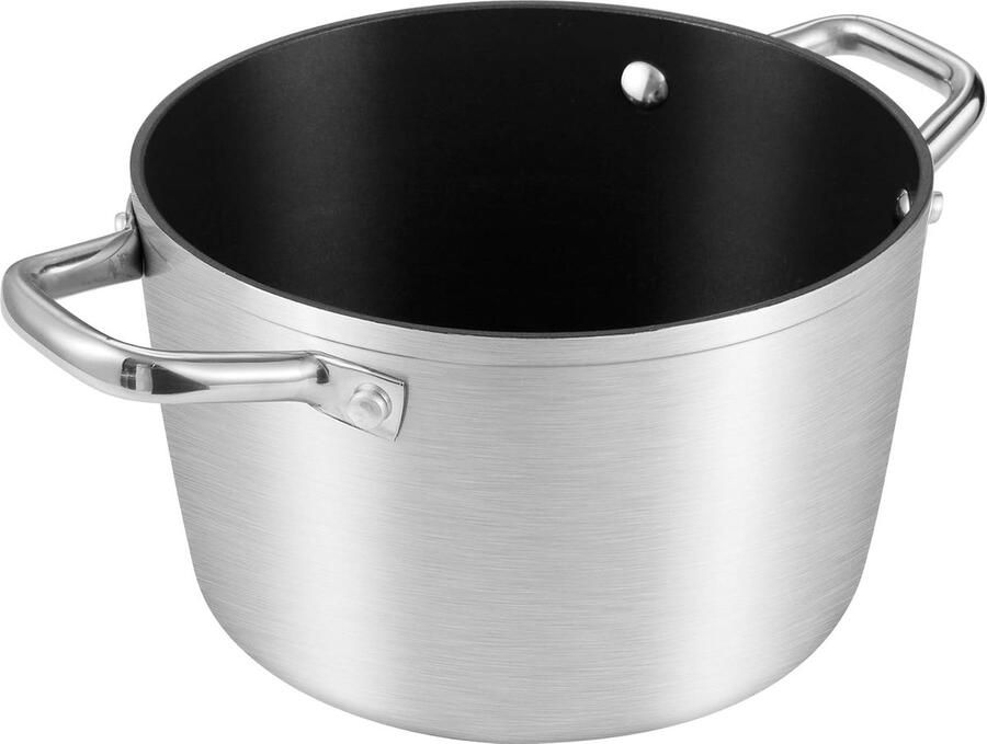 Kookpan Steelpan Sauspan Koken Antiaanbaklaag 24 cm Grijs