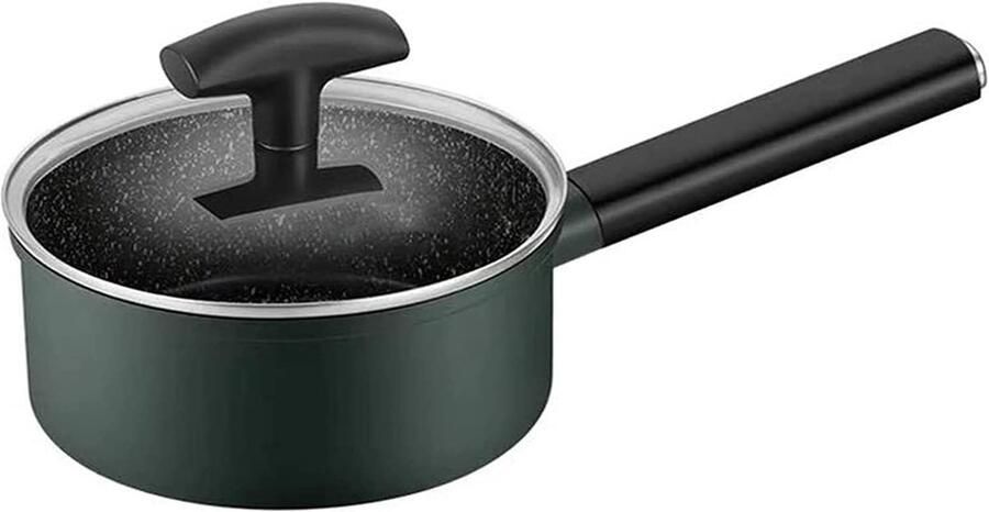 Kookpan Steelpan Sauspan Koken en Verwarmen Verdiepte Pan 16 cm Groen