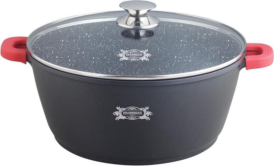 Kookpan Steencoating Soeppan Braadpan Maaltijden Bereiden Voor Alle Fornuizen 32 cm Zwart