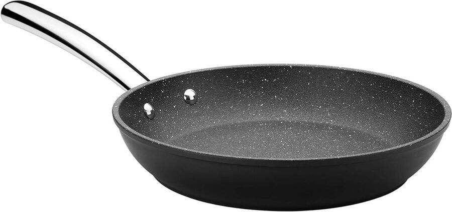 Kookpan Stoofpan Maaltijden Bereiden Natuursteen Coating 24 cm Zwart