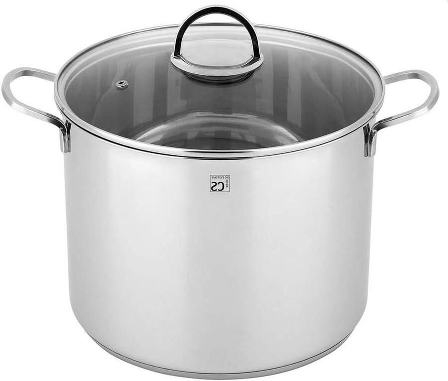 Kookpan Trier Soeppan Stoofpan Grote Maaltijden Bereiden Energiebesparende Capsulebodem 28 cm 16L Zilver