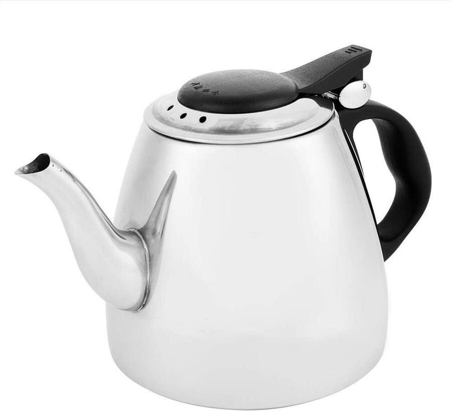 Kookpan Waterkoker Theepot Snelkoker Water Koken Voor Alle Vuren 1.2 Liter Zilver