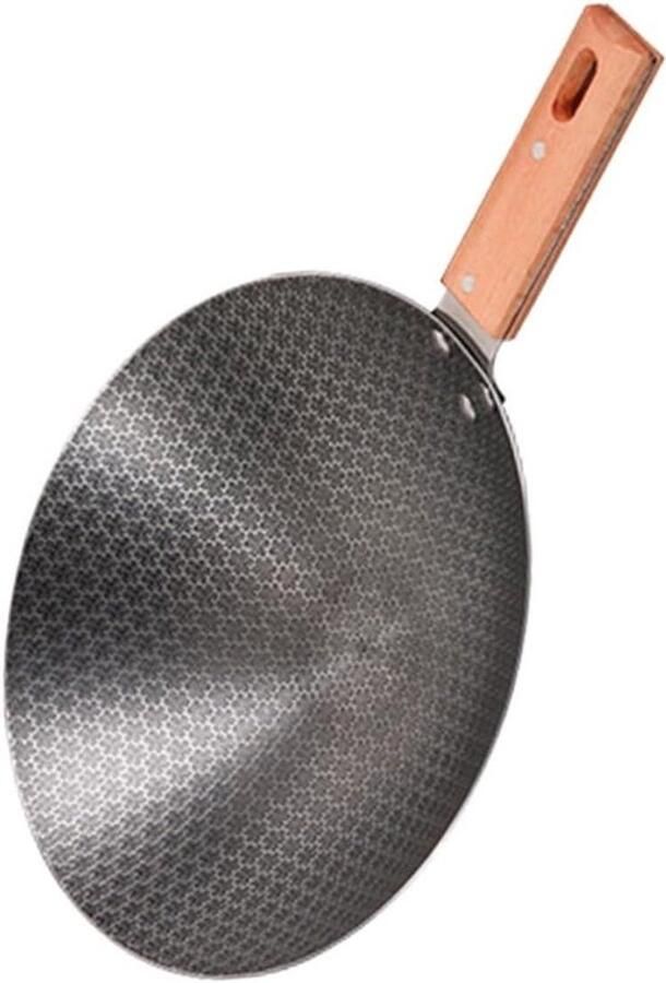 Kookpan Wok Koekenpan Buiten koken Antiaanbaklaag 39.5 cm Grijs