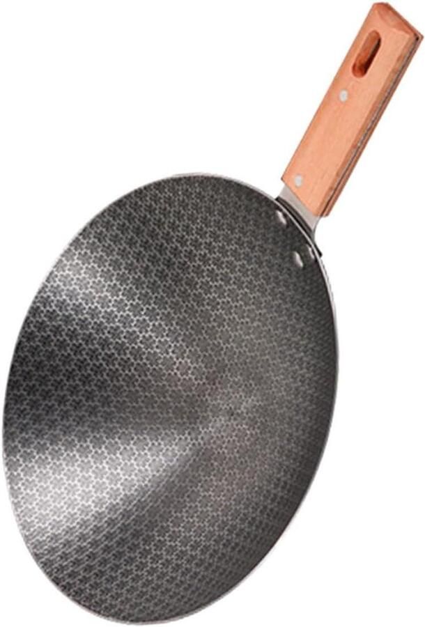Kookpan Wok Koekenpan Buiten koken Antiaanbaklaag 39.5 cm Grijs