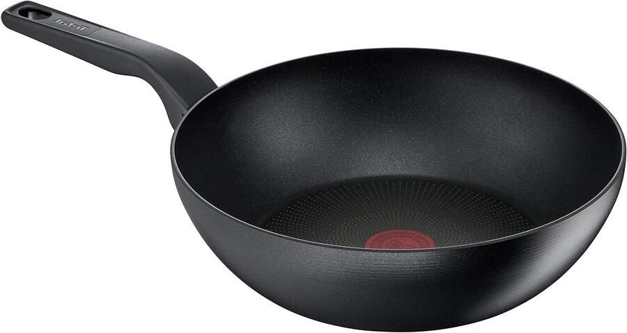 Kookpan Wokpan Koekenpan Koken en Bakken Titanium anti-aanbaklaag 28 cm Zwart