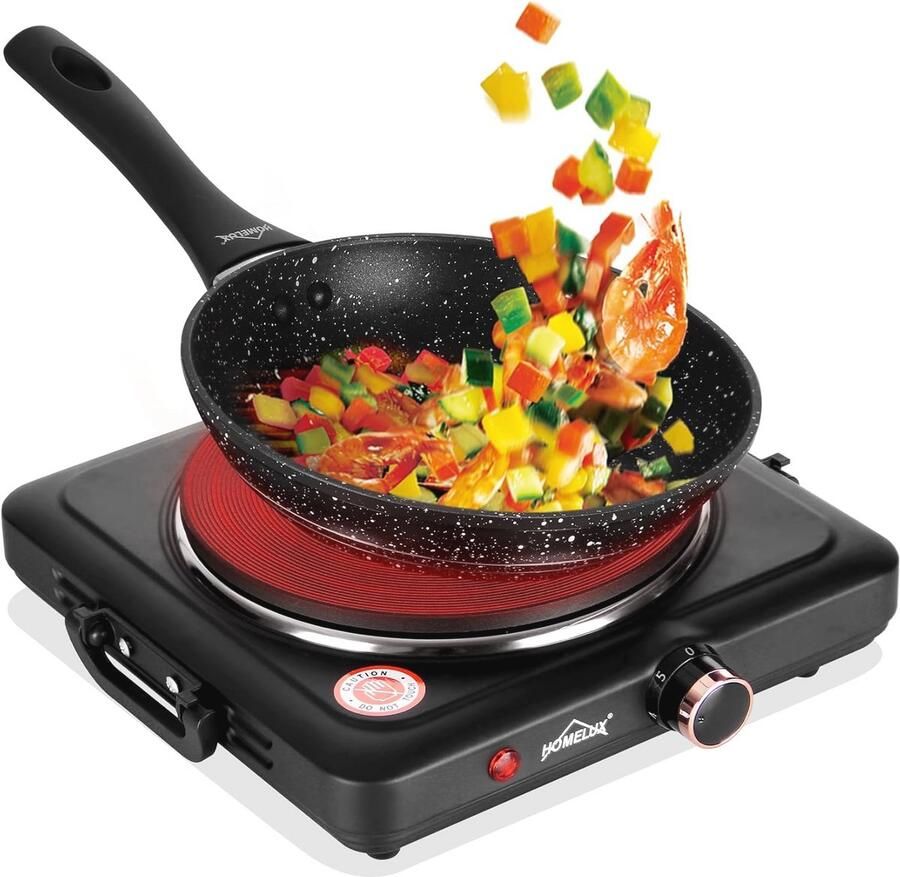 Kookplaat 1500 W met 5 warmtestanden Ideaal voor Keuken Kantoor en Camping