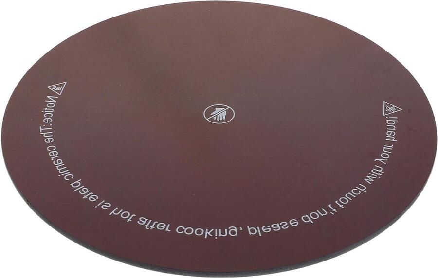 Kookplaat Adapter Warmteverdeler Plaat Gelijkmatig Koken Hittebestendig Glas 20.5 cm Rond Lichtbruin