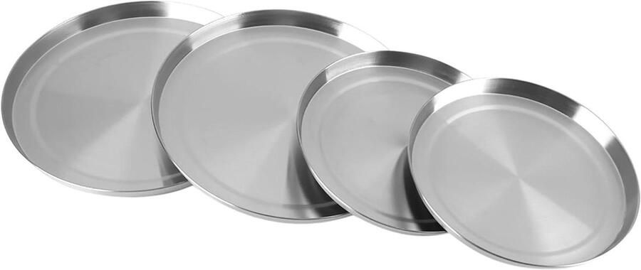 Kookplaat Afdekking Brander Deksel Aanrecht Ruimte Set van Vier 2 Maten Zilver