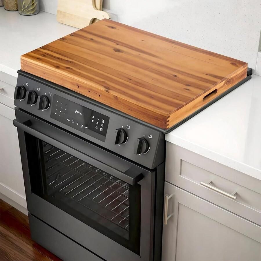 Kookplaat Afdekking Noodle Board Extra Werkruimte Massief Acacia Hout 30x22 Inch Acacia