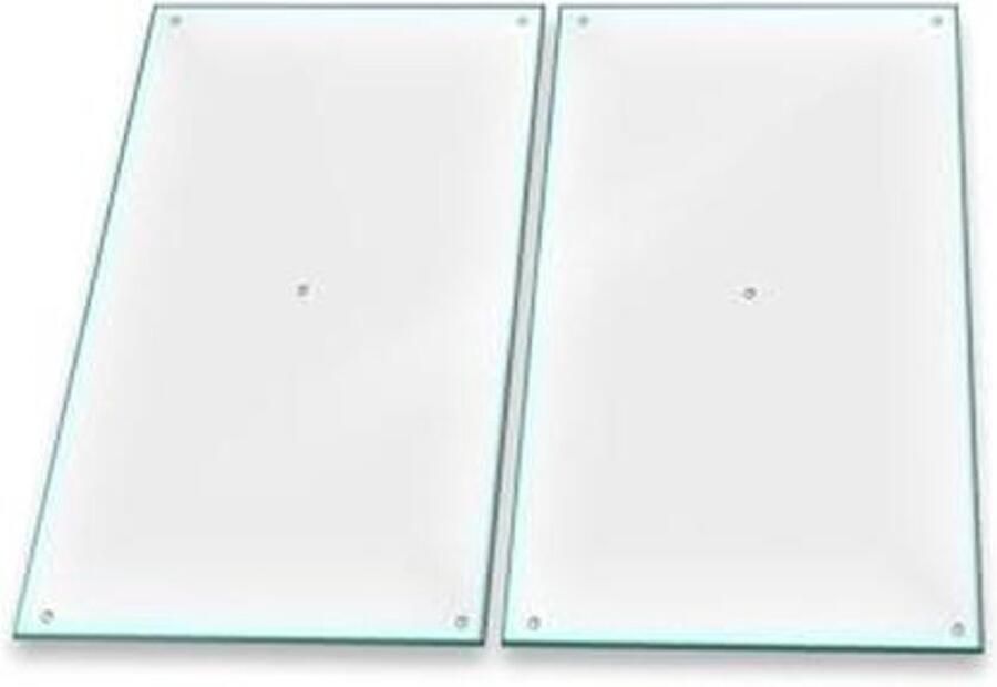 Kookplaat Afdekking Werkblad Beschermer Extra Werkruimte Creëren Veiligheidsglas 4mm 60 x 52 cm Doorzichtig