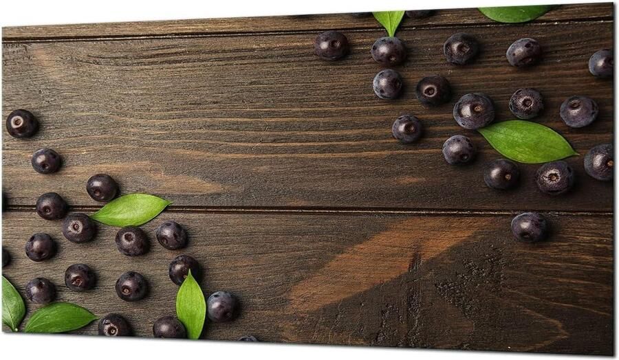 Kookplaat Afdekplaat Beschermplaat Glasplaat Keuken Beschermen 1-Delig Gehard Glas 90x52 cm Houtdecor