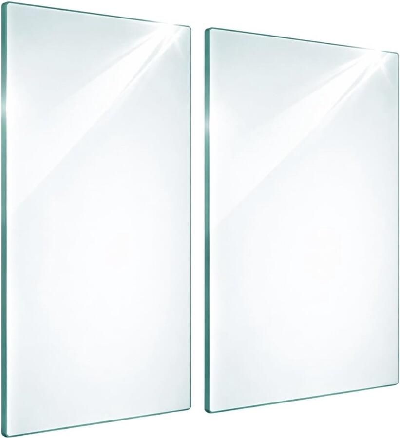 Kookplaat Afdekplaat Fornuis Beschermer Werkruimte Vergroten Gehard Glas 40x52 of 60x52cm Wit