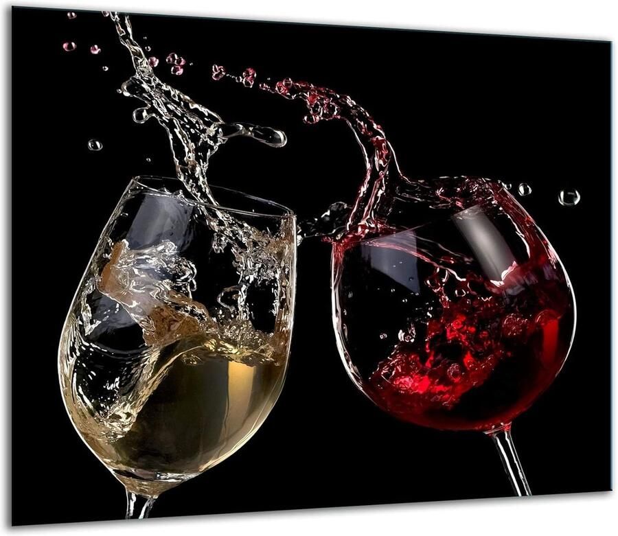 Kookplaat Afdekplaat Glasplaat Bescherming Keuken Decoratie Gehard Glas 60 x 52 cm Wijn Zwart