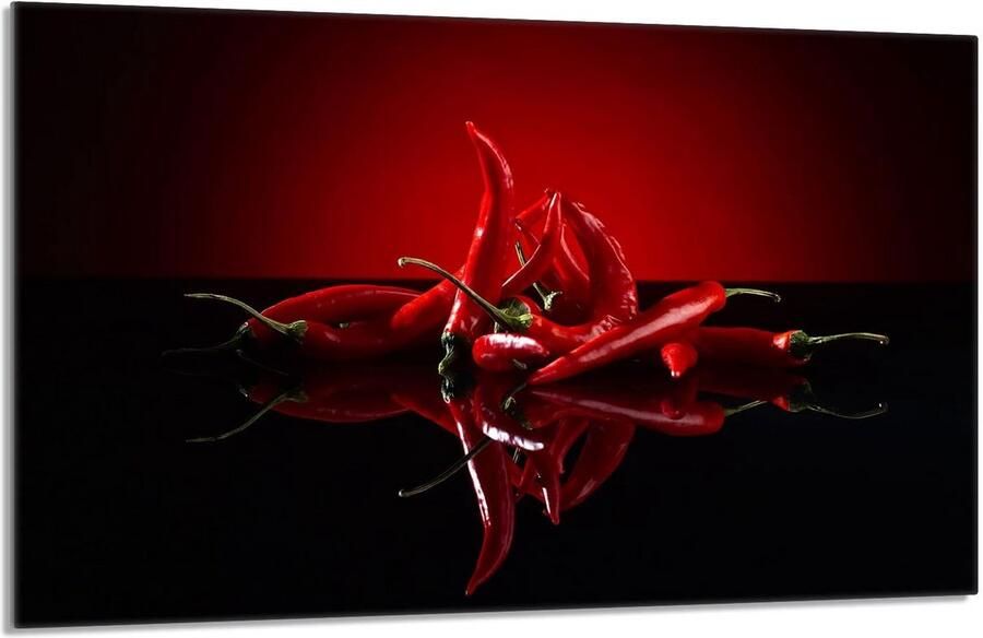 Kookplaat Afdekplaat Glazen Plaat Keuken Beschermen Gehard Glas 80x52 cm Chilli Patroon