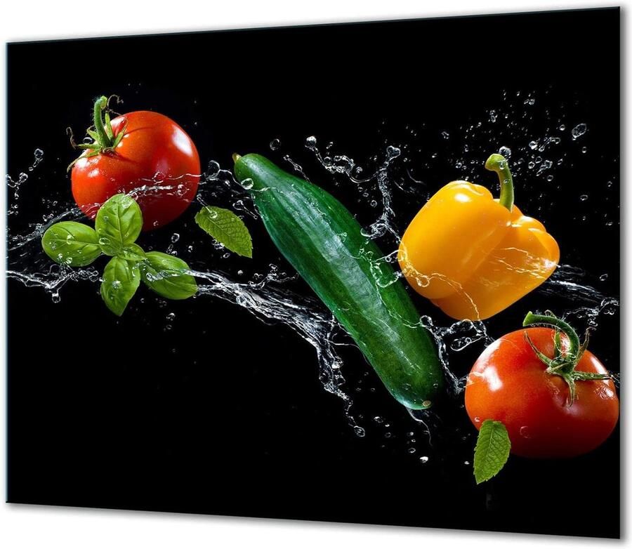 Kookplaat Afdekplaat Glazen Plaat Keuken Beschermen Krasbestendig Gehard Glas 60 x 52 cm Zwart