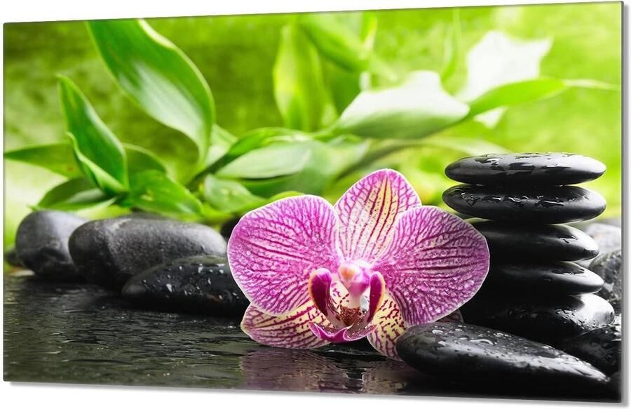 Kookplaat Afdekplaat Glazen Plaat Keuken Beschermen Krasvrij & Hygiënisch 80x52 cm Orchidee