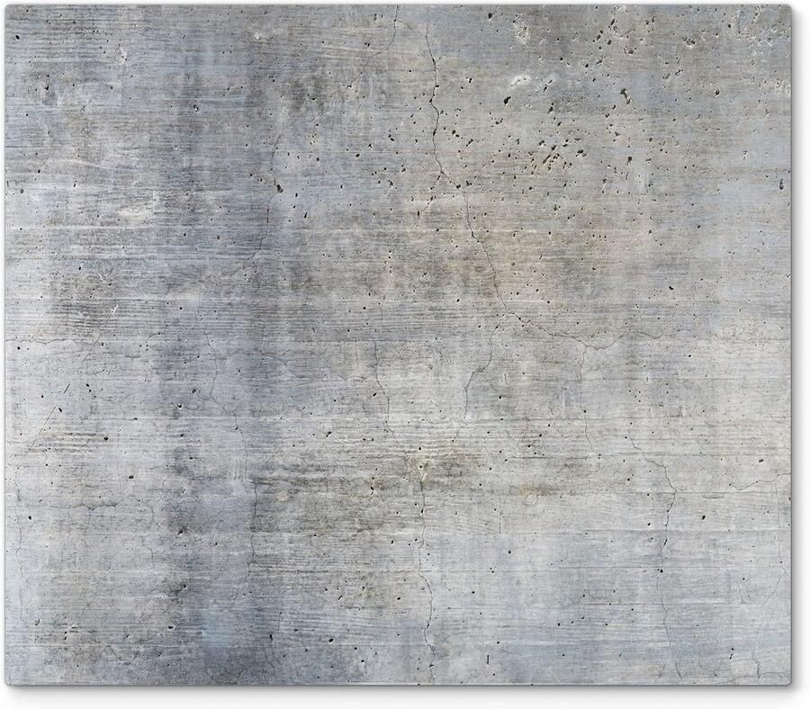 Kookplaat Afdekplaat Glazen Snijplank Keuken Beschermen 3D Kleurdiepte Effect 60x52cm Cement Textuur