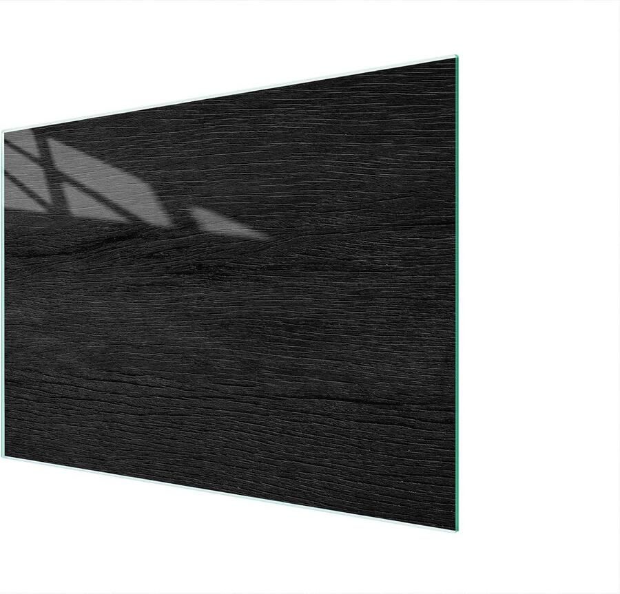 Kookplaat Afdekplaat Snijplank Glas Bescherming Werkblad Gehard Krasvast Glas 40 x 30 cm Zwart