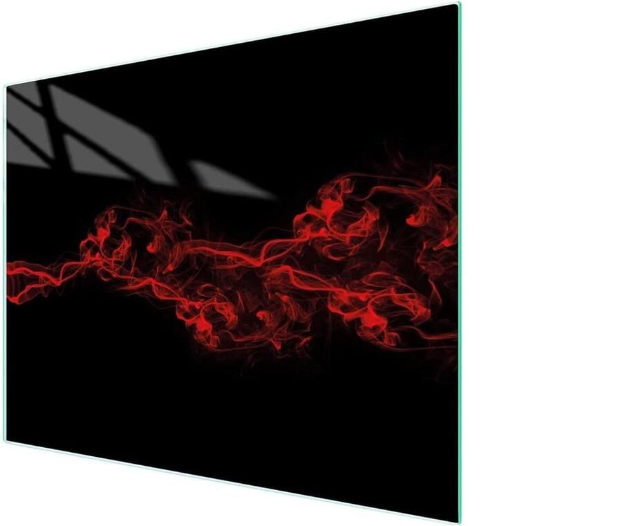Kookplaat Afdekplaat Snijplank Glas Keuken Beschermen Gehard Glas 52x40 cm Zwart