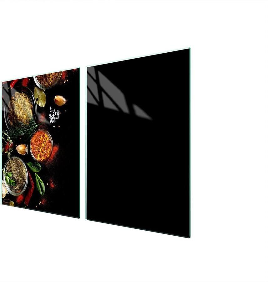 Kookplaat Afdekplaat Spatbescherming Glas Keuken Beschermen Gehard Glas 45 x 52 cm Koffie