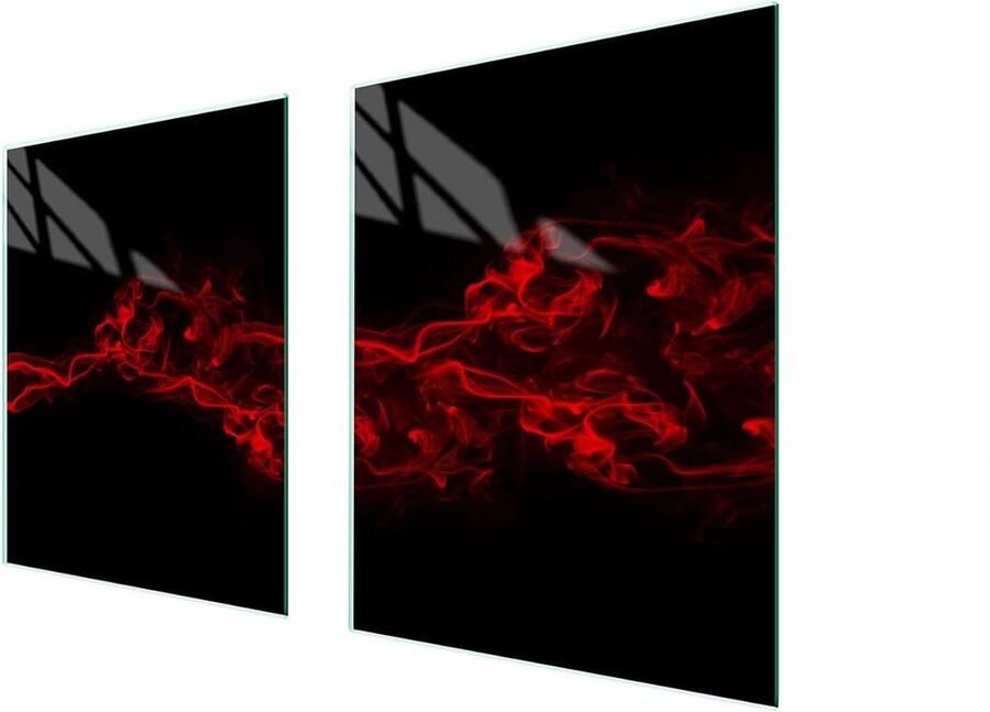 Kookplaat Afdekplaat Spatbescherming Glasplaat Keuken Beschermen Twee Delig Gehard Glas 85 x 52 cm Zwart