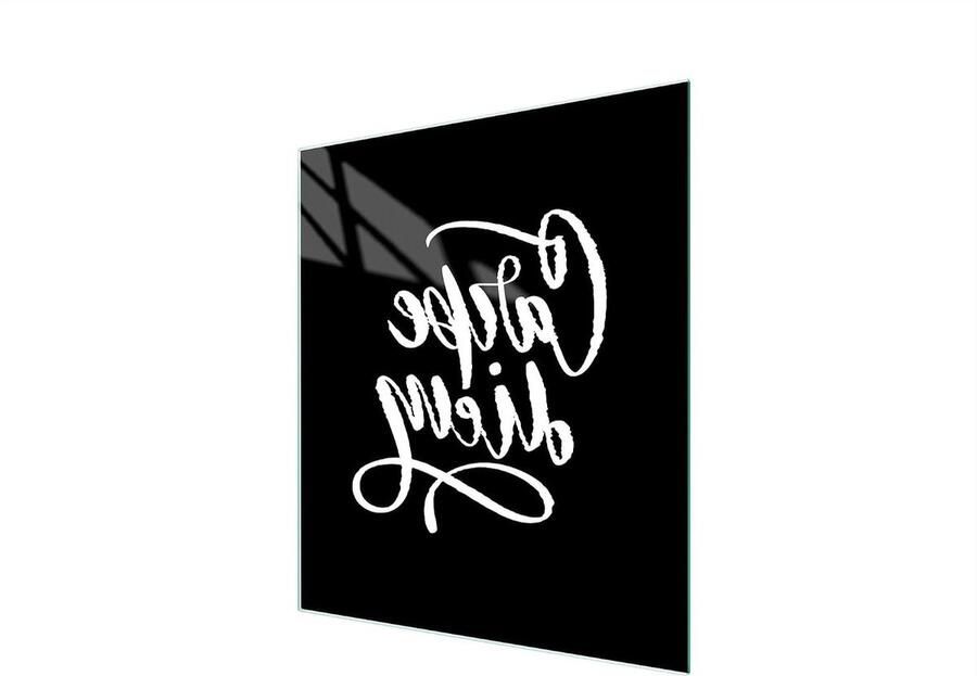Kookplaat Afdekplaat Spatbord Glas Keuken Beschermen Gehard Glas 45 x 52 cm Zwart