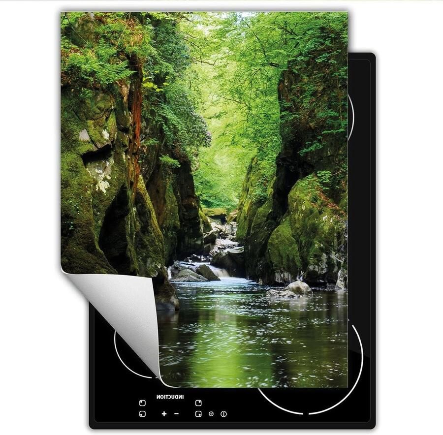 Kookplaat Afdekplaat Werkblad Beschermer Extra Werkruimte Krasbestendig Vinyl 40x52 cm Groen Rivier