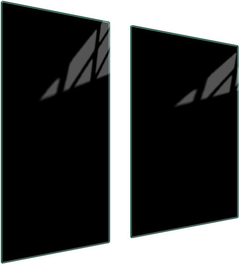 Kookplaat Afdekplaat Werkblad Beschermer Keuken Beschermen Gehard Glas 30x52 en 45x52cm Zwart
