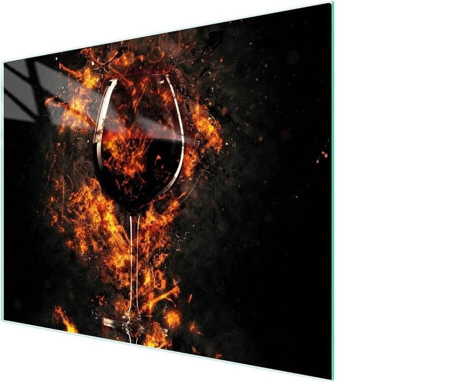 Kookplaat Afdekplaat Werkblad Beschermer Keuken Beschermen Gehard Glas 52x40 cm Veelkleurig