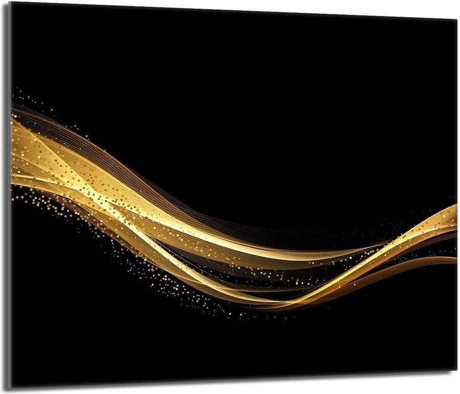 Kookplaat Afdekplaat Werkblad Beschermer Keuken Beschermen Gehard Glas 60x52 cm Zwart