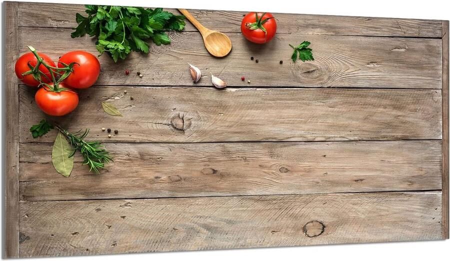 Kookplaat Afdekplaat Werkblad Beschermer Keuken Decoratie Gehard Glas 90 x 52 cm Hout
