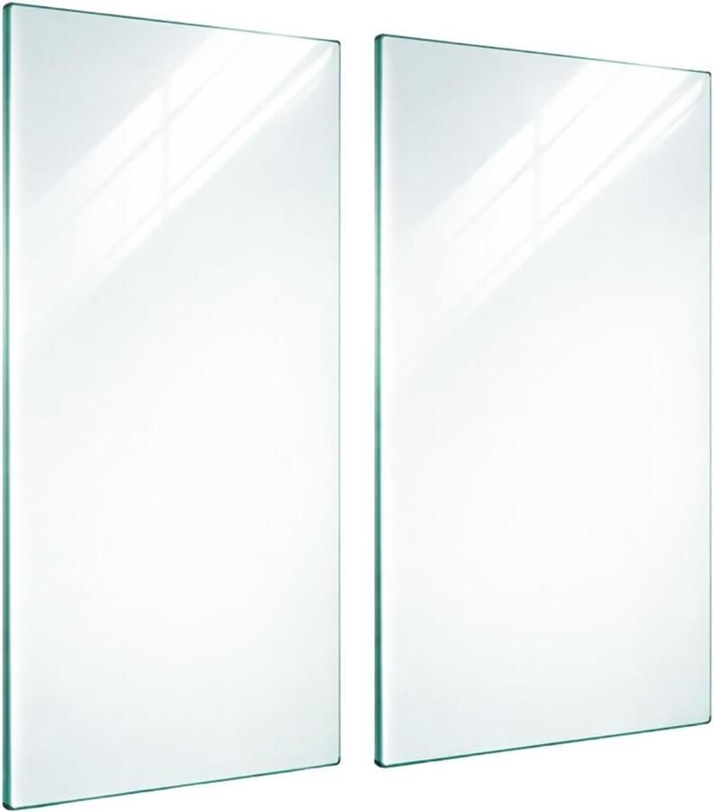 Kookplaat Afdekplaat Werkblad Beschermer Keuken Decoratie Gehard Glas 90 x 52 cm Wit