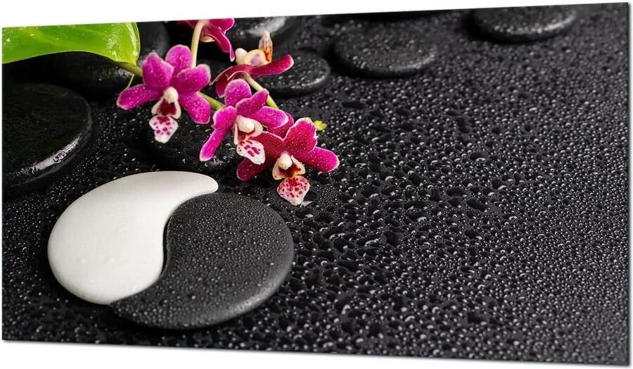 Kookplaat Afdekplaat Werkblad Beschermer Keuken Decoratie Gehard Glas 90x52 cm Zwart
