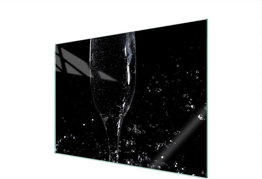 Kookplaat Afdekplaat Werkblad Beschermer Keuken Organisatie Gehard Glas 70 x 52 cm Zwart