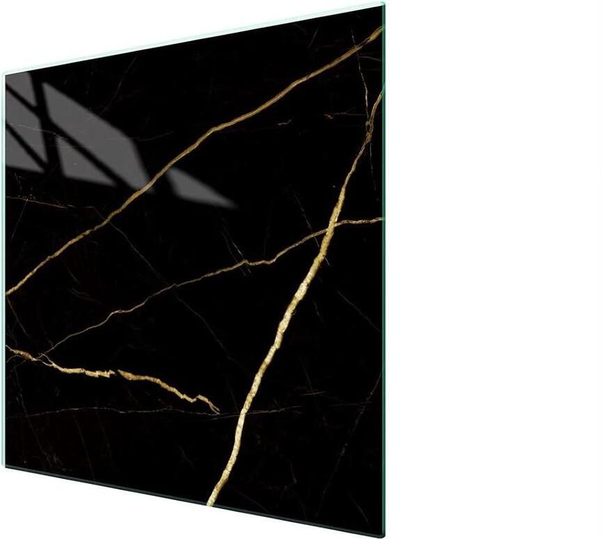 Kookplaat Afdekplaat Werkblad Beschermer Keuken Werkruimte Gehard Glas 50 x 52 cm Marmer