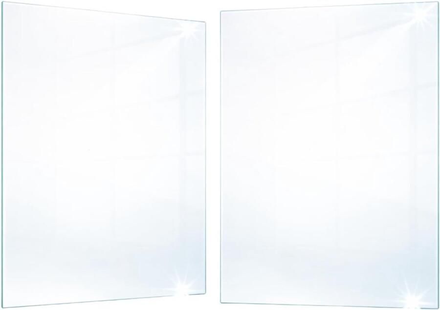 Kookplaat Afdekplaat Werkblad Beschermer Koken en Snijden Gehard Glas 40x52 en 60x52cm Transparant