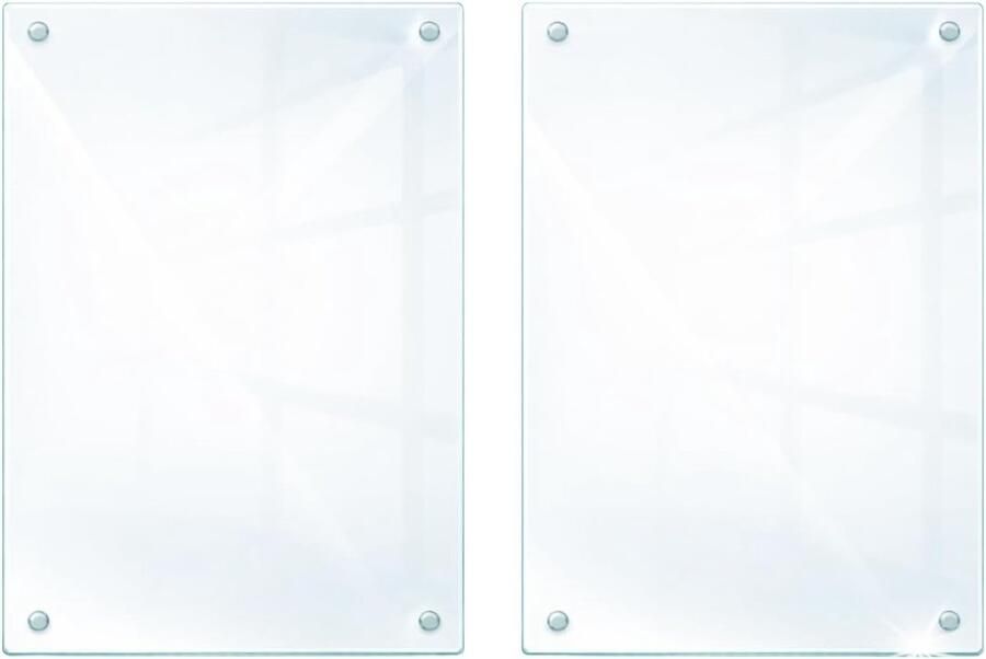 Kookplaat Afdekplaat Werkblad Beschermer Koken en Snijden Gehard Glas 80x52x0.4 cm Transparant