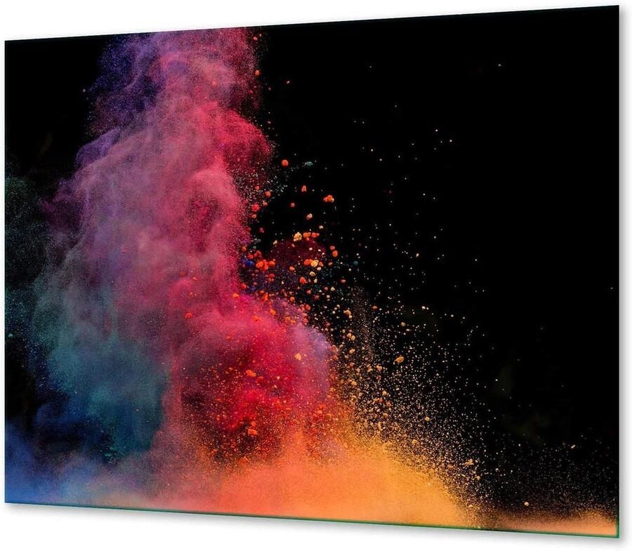 Kookplaat Afdekplaat Werkbladbeschermer Glas Keuken Beschermen Gehard Glas 60 x 52 cm Zwart Decoratief