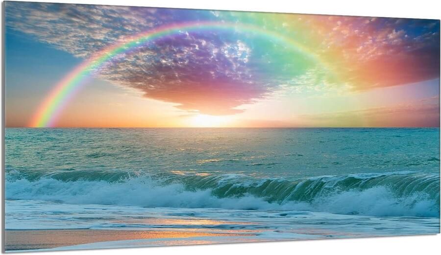 Kookplaat Afdekplaat Werkbladbeschermer Glas Keuken Beschermen Gehard Glas 90 x 52 cm Veelkleurig