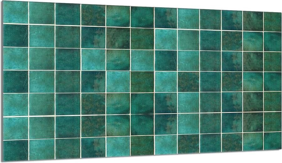 Kookplaat Afdekplaat Werkbladbeschermer Glas Keuken Beschermen Gehard Glas 90x52 cm Turkoois