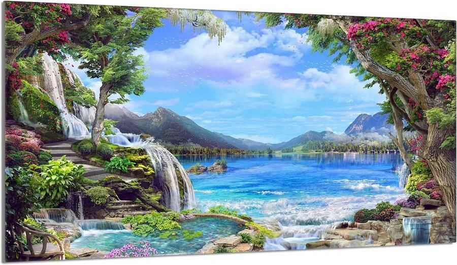 Kookplaat Afdekplaat Werkbladbeschermer Glas Keuken Decoratie Gehard Glas 90 x 52 cm
