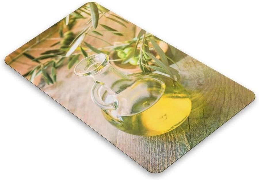 Kookplaat Afdekplaat Werkbladbeschermer Glas Koken en Voorbereiden Krasbestendig Gehard Glas 30x52 cm Olijfolie