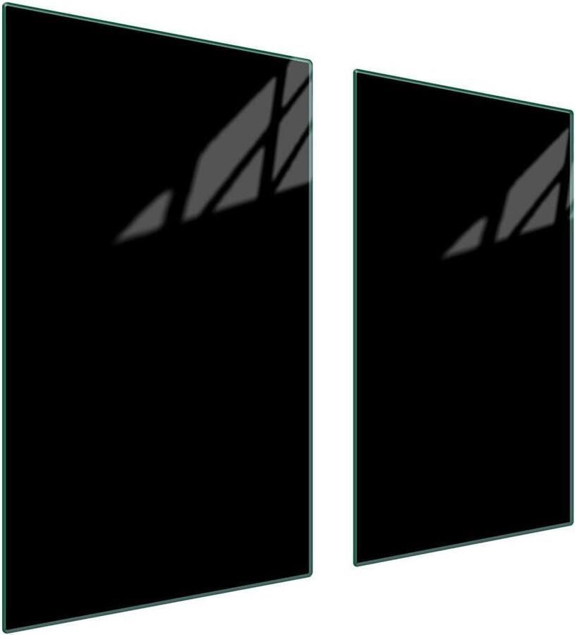 Kookplaat Afdekplaat Werkbladbeschermer Keuken Beschermen Gehard Glas 40 x 52 cm Zwart