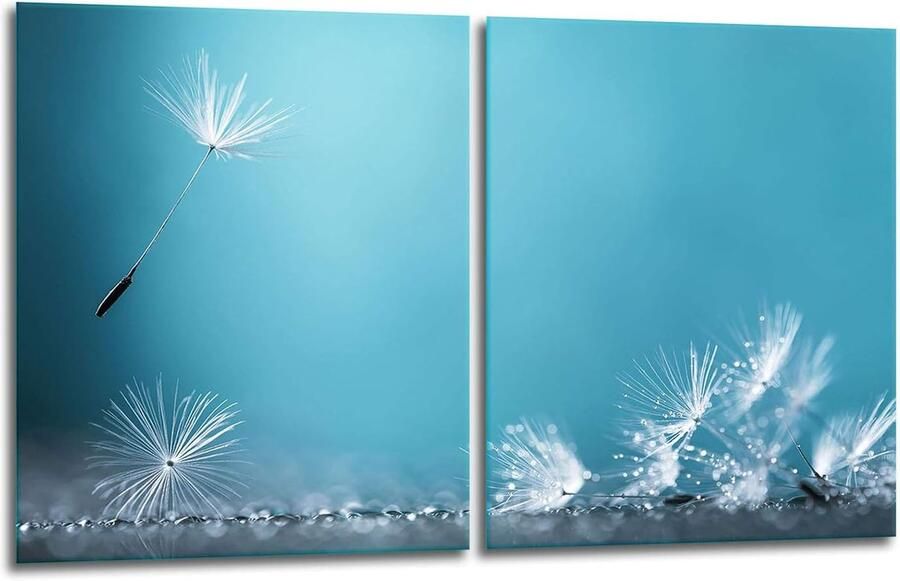 Kookplaat Afdekplaten Beschermplaten Keukenbescherming Gehard Glas 40x52 cm Blauw Bloem