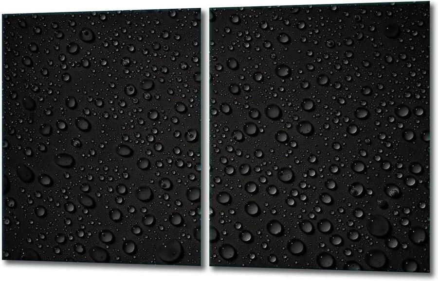 Kookplaat Afdekplaten Fornuis Beschermer Keuken Werkblad Gehard Glas 40 x 52 cm Zwart