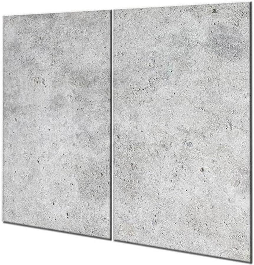 Kookplaat Afdekplaten Glasplaat Aanrecht Keuken Beschermen Gehard Glas 2x 30x52 cm Grijs