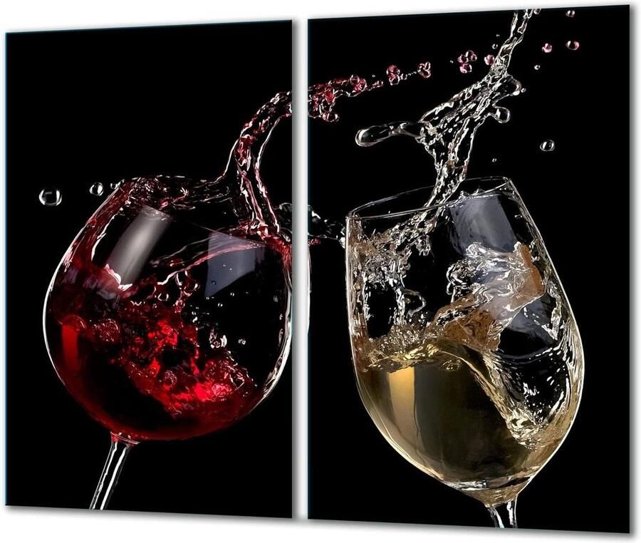 Kookplaat Afdekplaten Glasplaten Set Keuken Beschermen Gehard Glas 30 x 52 cm Zwart