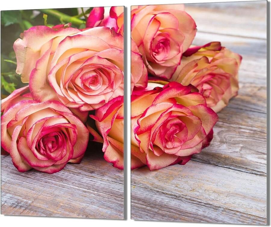 Kookplaat Afdekplaten Spatbescherming Glas Keuken Beschermen Gehard Glas 2x 30x52 cm Koffie Patroon